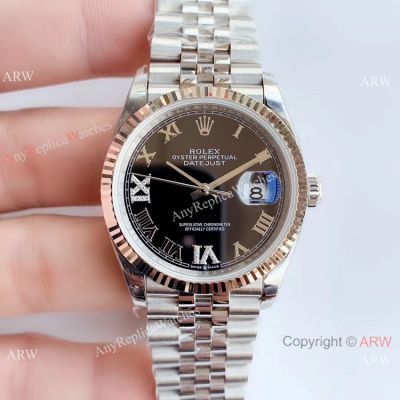 Swiss Rolex Datejust Black Dial Jubilee 3235 Watch Best Chinese Replica Watches